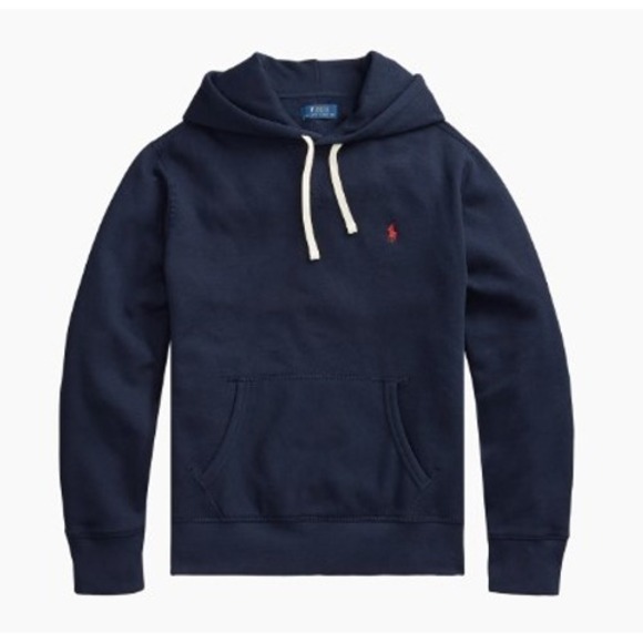 Polo Ralph Lauren Mens 3XLB Navy Blue Fleece Hoodie Red Pony NWT - Picture 1 of 8